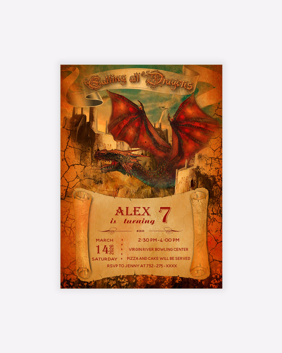 Dragon-Birthday-Invitation-Template Dragon Birthday Invitation Template 1
