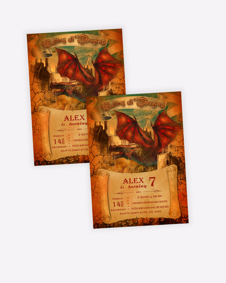 Dragon-Birthday-Invitation-Template1 Dragon Birthday Invitation Template 3