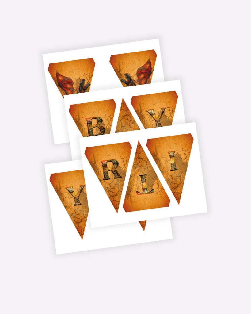 Dragon Printable Banner Template