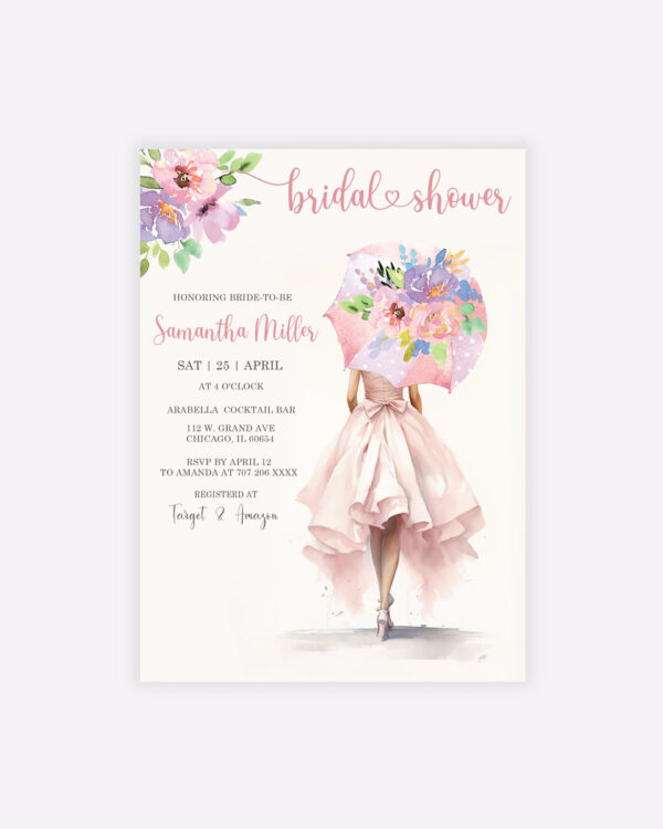Umbrella Bridal Shower Cards 1