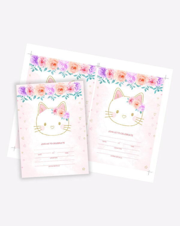 Kitty Birthday Invitation Designs 3
