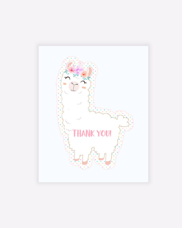 Llama Baby Shower Thank You Cards 1