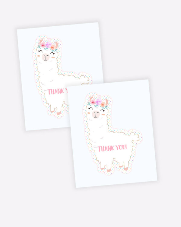 Llama Baby Shower Thank You Cards 2