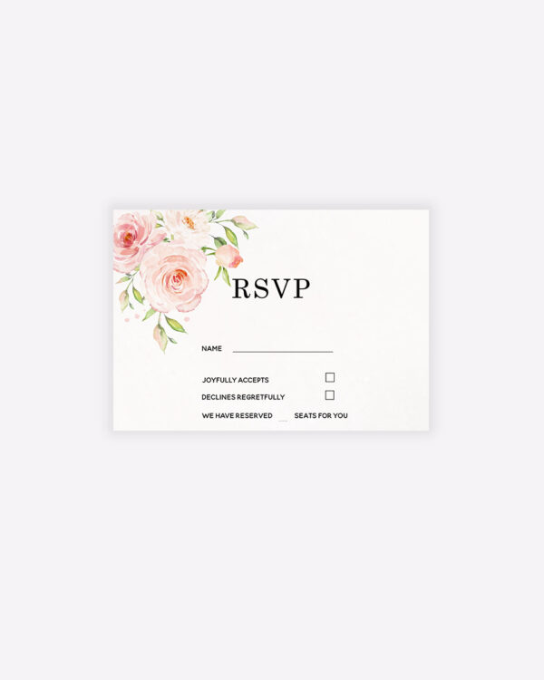 Pink Printable RSVP Card Designs