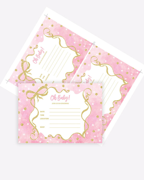 Polka Dots Gold Fill-in Baby Shower 2