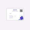 Printable Blue and Purple Wedding RSVP Cards 4