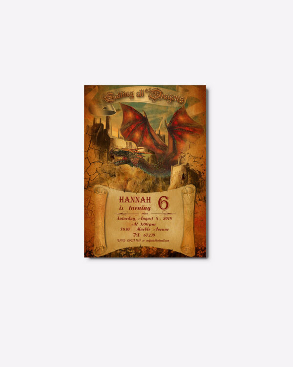Printable Dragon Party Supplies 5