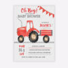 Red Tractor Baby Shower Invitations 3