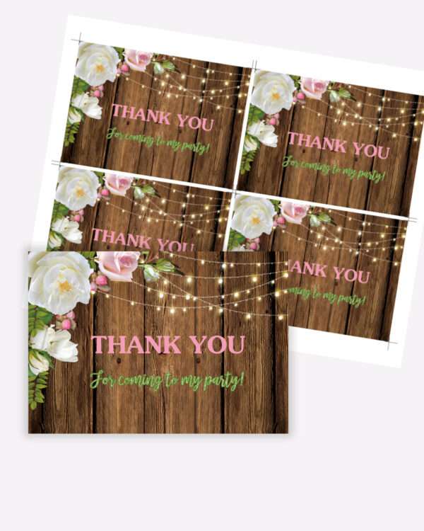 Rustic Thank You Card Template 3