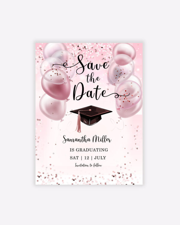 Save The Date Graduation Template 1