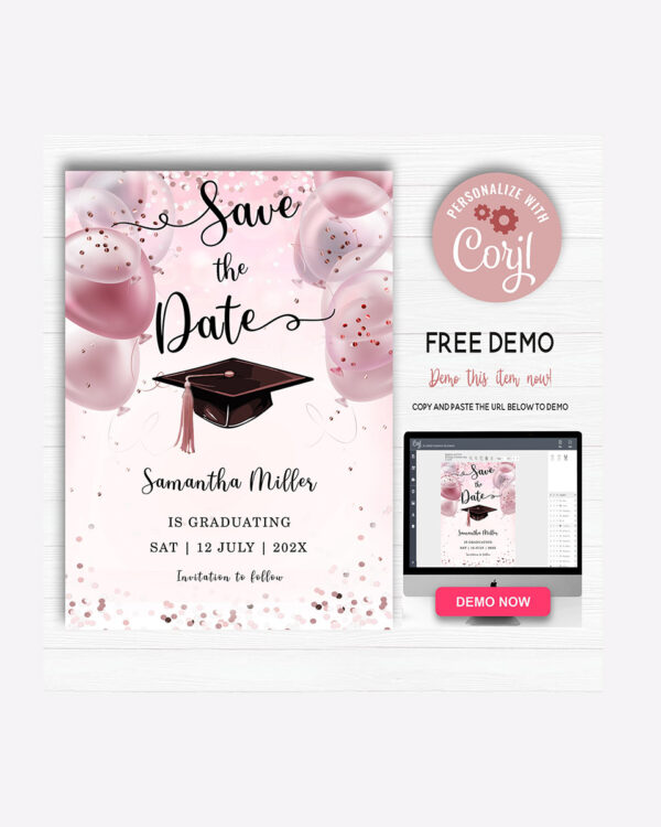 Save The Date Graduation Template 3