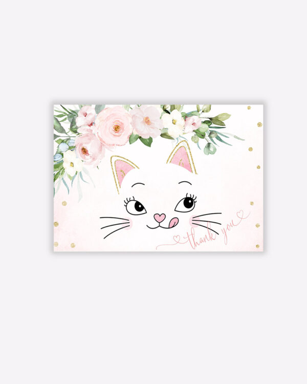 Thank You Cards Kitty template 1