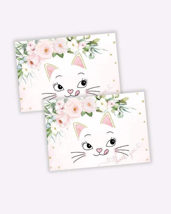 Thank You Cards Kitty template 3