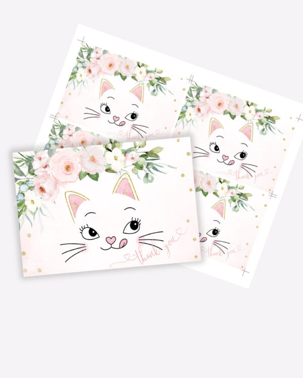 Thank You Cards Kitty template 2