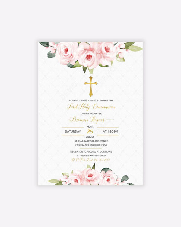 Unique First Holy Communion invitation designs 1
