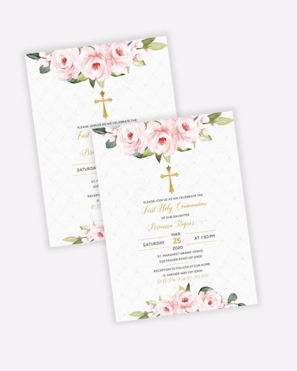 Unique First Holy Communion invitation designs 2