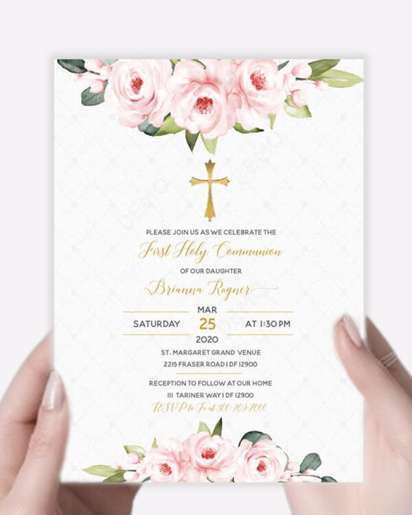 Unique First Holy Communion invitation designs 3