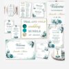 Teal and Gold Wedding Bundle Template 6