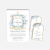 Baptism Blue and gold Monogram invites 4