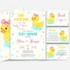 Girl Rubber Duck Baby Shower Invitation 3