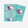 Purple and Turquoise Wedding Invitations 6