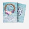 Wedding invitations turquoise and purple 5